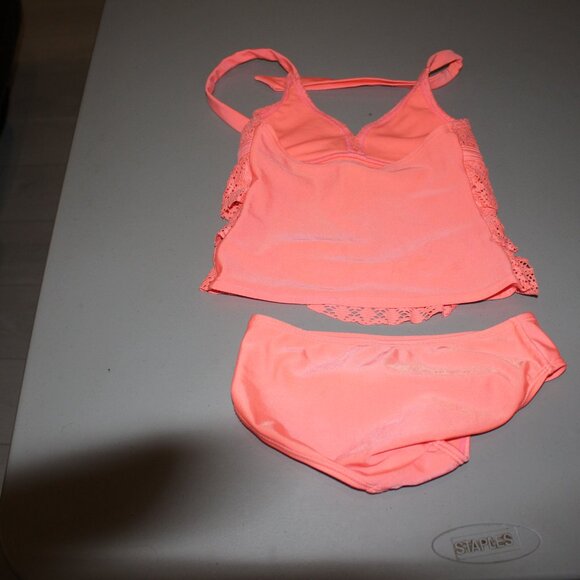 Orange 2 Pcs Cat & Jack Tankini Swimsuit Size 5-6/6X - Picture 5 of 10